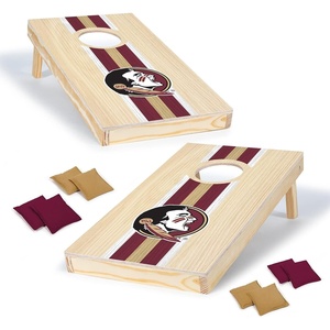 image:imageWild Sports College Portable Size 1 x 2 Solid Wood Cornhole Set with Direct Print HD Team Graphics  Travel SizeFlorida State Seminoles