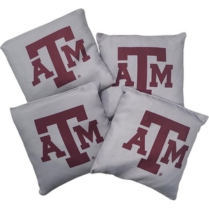 image:imageWild Sports NCAA Cornhole Duck Cloth All Weather Tournament Regulation Bean Bags 6 x 6 16ozGrayMaroon