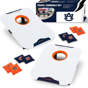 image:imageWild Sports NCAA Pro Football AllWeather Cornhole Set  Travel Bean Bag Toss Set Includes 8 Bean BagsAuburn Tigers