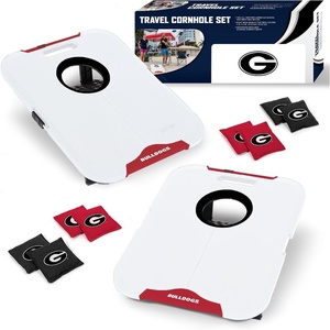 image:imageWild Sports NCAA Pro Football AllWeather Cornhole Set  Travel Bean Bag Toss Set Includes 8 Bean BagsGeorgia Bulldogs