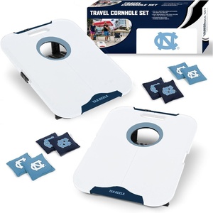 image:imageWild Sports NCAA Pro Football AllWeather Cornhole Set  Travel Bean Bag Toss Set Includes 8 Bean BagsNorth Carolina Tar Heels