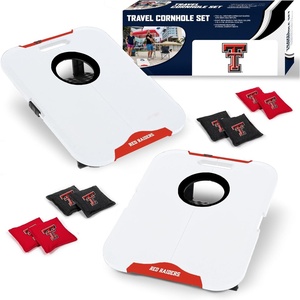 image:imageWild Sports NCAA Pro Football AllWeather Cornhole Set  Travel Bean Bag Toss Set Includes 8 Bean BagsTexas Tech Red Raiders
