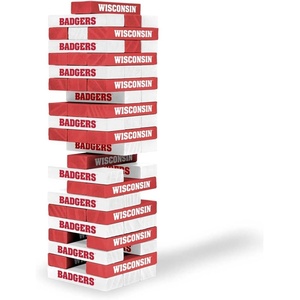 image:imageWild Sports NCAA Pro Football Tabletop Stackers Block Game for College Football Fan Dorm Game TailgateWisconsin Badgers