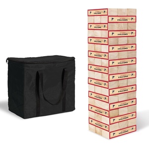 image:imageWild Sports NFL Giant Stacking Wooden Blocks  Tumbling Tower Classic Family Game Stacks  Great Gift for Any Football FanAtlanta Falcons