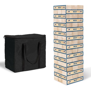 image:imageWild Sports NFL Giant Stacking Wooden Blocks  Tumbling Tower Classic Family Game Stacks  Great Gift for Any Football FanBuffalo Bills