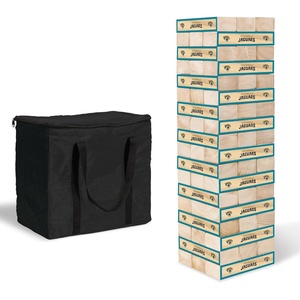 image:imageWild Sports NFL Giant Stacking Wooden Blocks  Tumbling Tower Classic Family Game Stacks  Great Gift for Any Football FanJacksonville Jaguars