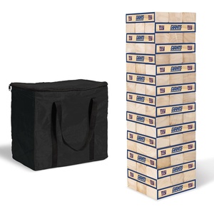 image:imageWild Sports NFL Giant Stacking Wooden Blocks  Tumbling Tower Classic Family Game Stacks  Great Gift for Any Football FanNew York Giants