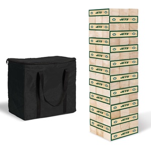 image:imageWild Sports NFL Giant Stacking Wooden Blocks  Tumbling Tower Classic Family Game Stacks  Great Gift for Any Football FanNew York Jets