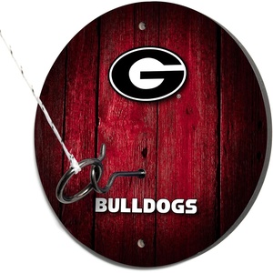 image:imageWild Sports Solid Wood College Hook amp Ring Toss Set with Direct Print HD Team Graphics  Easy Hang Hook and Ring Toss Target  Great Gift for Any NCAA FanGeorgia Bulldogs