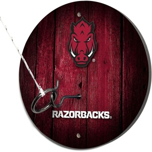 image:imageWild Sports Solid Wood College Hook amp Ring Toss Set with Direct Print HD Team Graphics  Easy Hang Hook and Ring Toss Target  Great Gift for Any NCAA FanArkansas Razorbacks