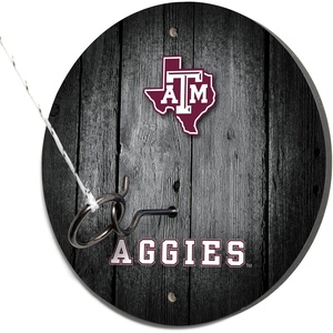 image:imageWild Sports Solid Wood College Hook amp Ring Toss Set with Direct Print HD Team Graphics  Easy Hang Hook and Ring Toss Target  Great Gift for Any NCAA FanTexas AM Aggies