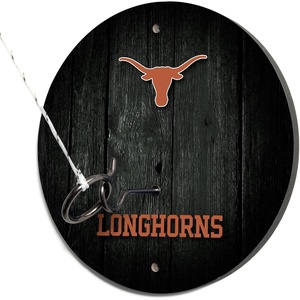 image:imageWild Sports Solid Wood College Hook amp Ring Toss Set with Direct Print HD Team Graphics  Easy Hang Hook and Ring Toss Target  Great Gift for Any NCAA FanTexas Longhorns