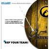image:imageWild Sports Solid Wood College Hook amp Ring Toss Set with Direct Print HD Team Graphics  Easy Hang Hook and Ring Toss Target  Great Gift for Any NCAA FanIowa Hawkeyes