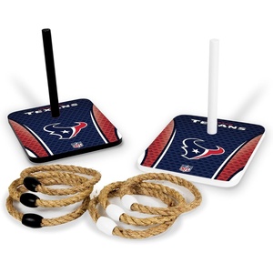 image:imageSolid Wood NFL Quoits Set with Direct Print HD Team Graphics  Tailgate Ring Toss Game  Great Gift for Any Football Fan Ring Toss Family Outdoor Games for The BeachHouston Texans